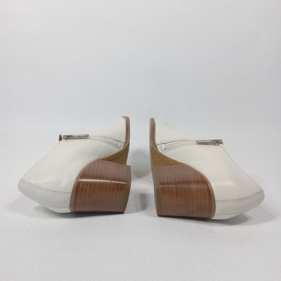 SARTO Womens White Leather Heeled Ankle Boots Size 6M - Picture 8 of 14